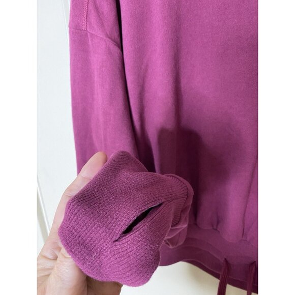 NWT Sweaty Betty Melody Luxe Fleece Pullover Pink Sweatshirt Sz Small Turtleneck - Picture 6 of 13